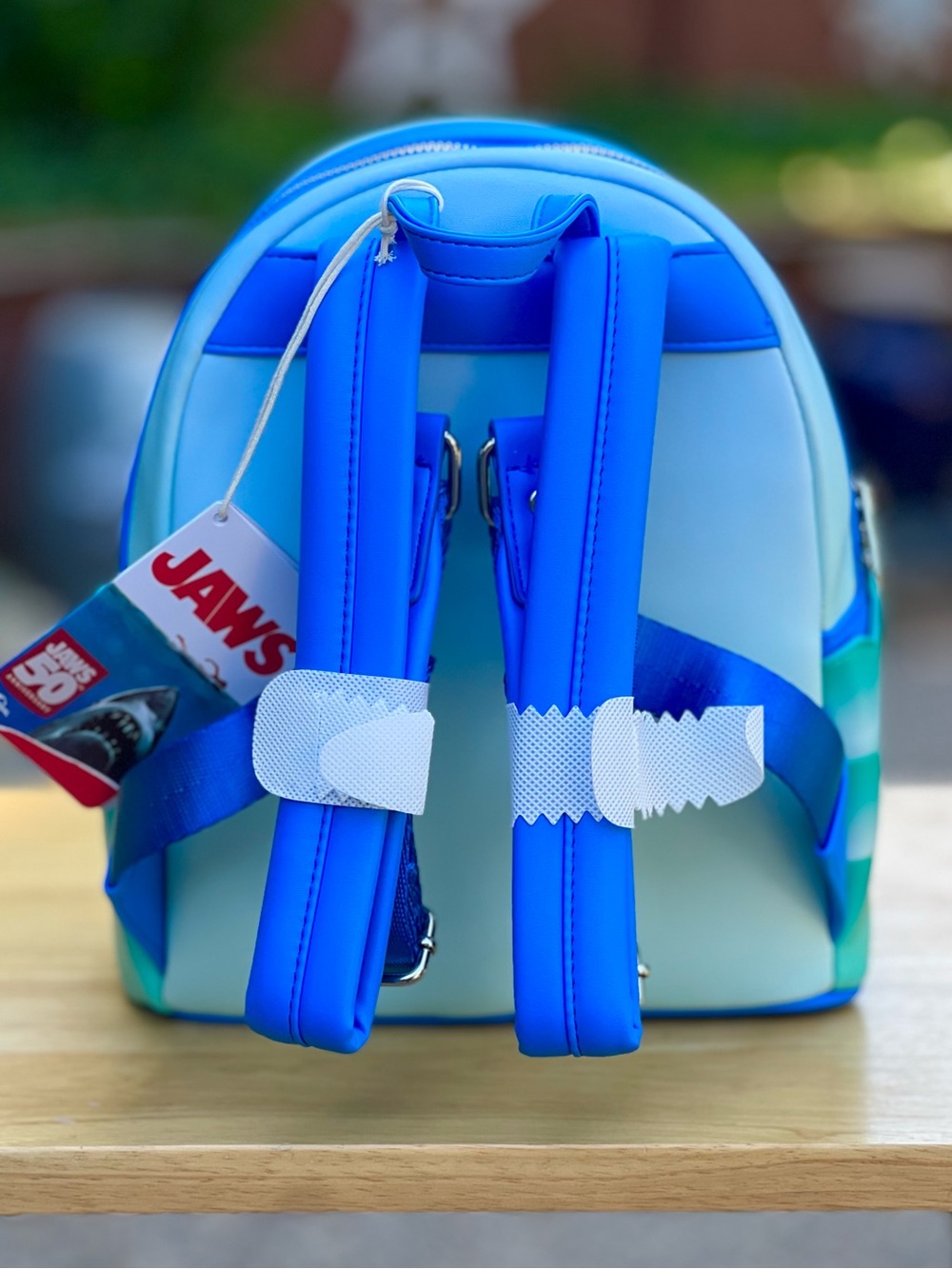 Loungefly Jaws 50th Anniversary Mini Backpack and Cardholder Set NWT - Picture 3 of 16